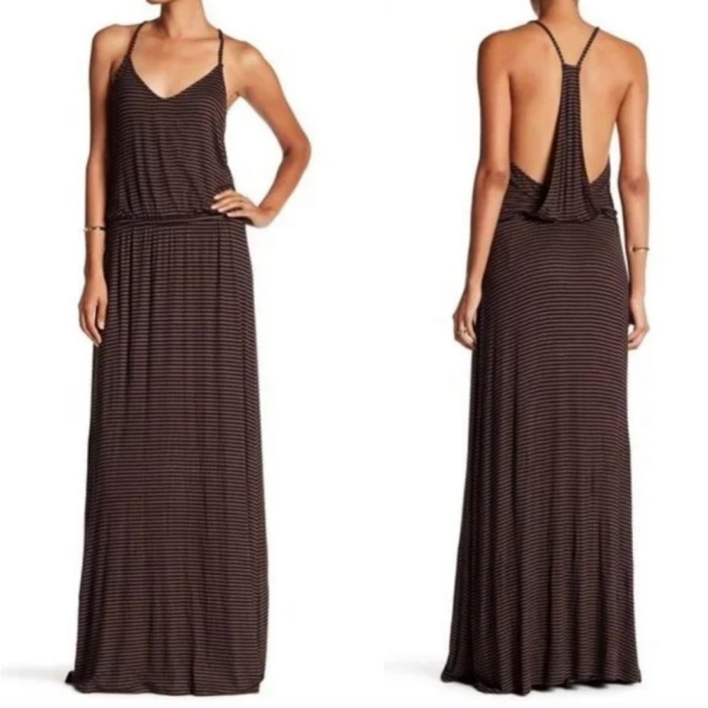 Rachel Pally Graciella Ribbed Jersey Knit Maxi Dress in Solid Blue - Picture 5 of 5
